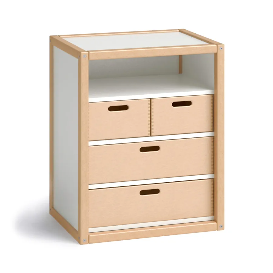 Container mit 4 Schubkästen in Profilfarbe FLÖTOTTO - 8434 Container mit Schubkästen